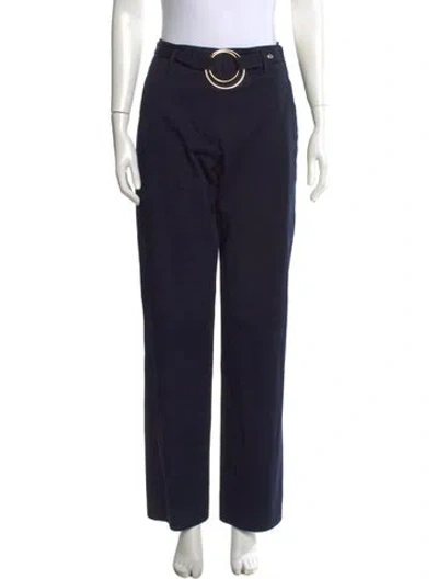 Pre-owned Tory Burch Straight Leg Pants In Blue
