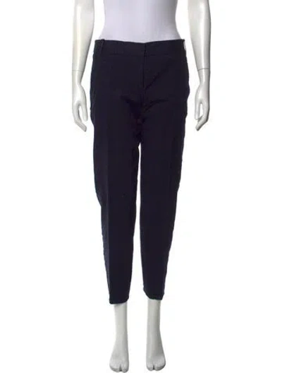 Pre-owned Tory Burch Straight Leg Pants In Blue