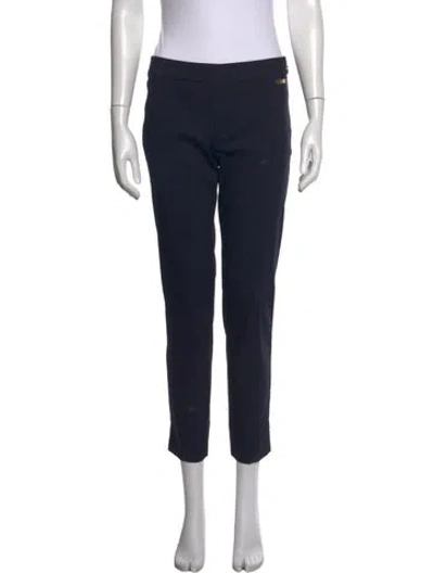 Pre-owned Tory Burch Straight Leg Pants In Blue