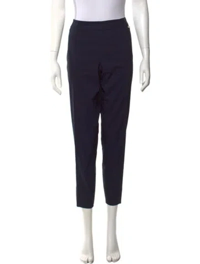 Pre-owned Tory Burch Straight Leg Pants In Blue