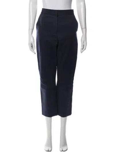 Pre-owned Tory Burch Straight Leg Pants In Blue