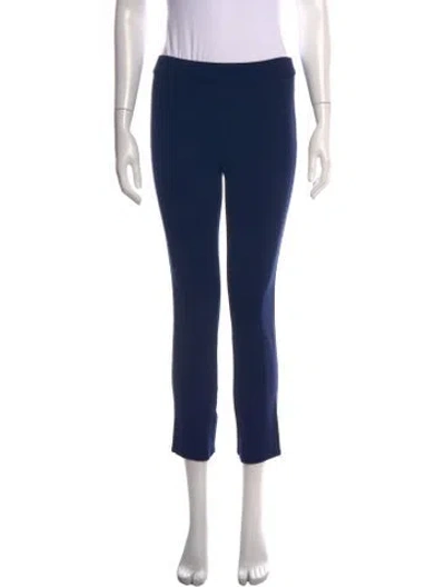 Pre-owned Tory Burch Straight Leg Pants In Blue