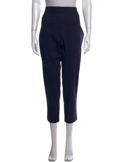 Pre-owned Tory Burch Straight Leg Pants In Blue