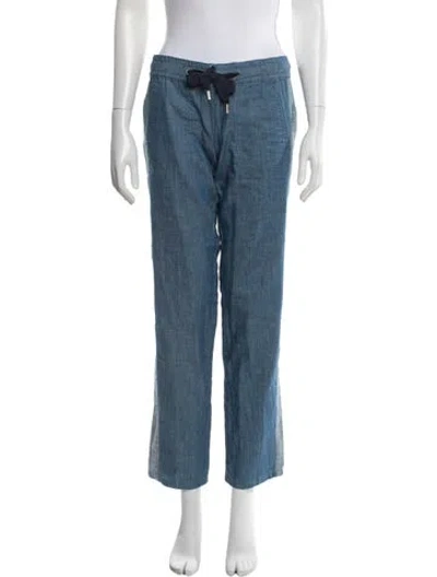 Pre-owned Tory Burch Straight Leg Pants In Blue