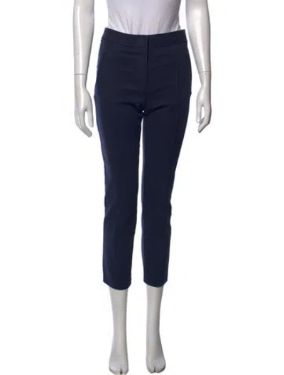 Pre-owned Tory Burch Straight Leg Pants In Blue