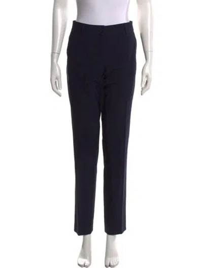 Pre-owned Tory Burch Straight Leg Pants In Blue