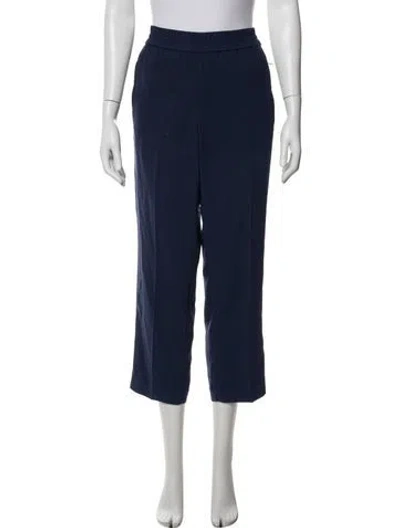 Pre-owned Tory Burch Straight Leg Pants In Blue