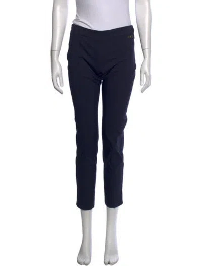 Pre-owned Tory Burch Straight Leg Pants In Blue