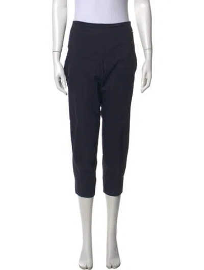 Pre-owned Tory Burch Straight Leg Pants In Blue