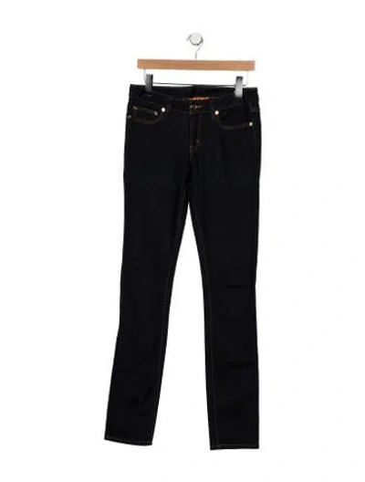 Pre-owned Tory Burch Straight Leg Pants In Blue