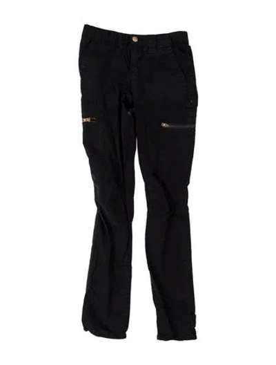Pre-owned Tory Burch Straight Leg Pants In Blue