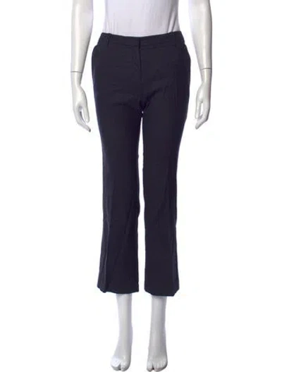 Pre-owned Tory Burch Straight Leg Pants In Blue