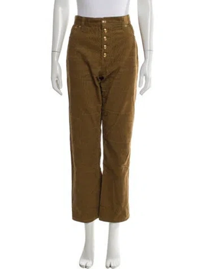 Pre-owned Tory Burch Straight Leg Pants In Brown