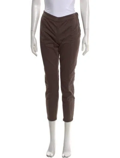 Pre-owned Tory Burch Straight Leg Pants In Brown