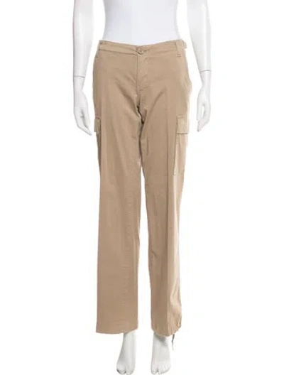Pre-owned Tory Burch Straight Leg Pants In Brown