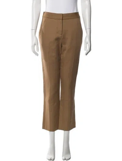 Pre-owned Tory Burch Straight Leg Pants In Brown