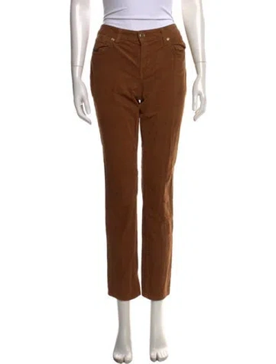 Pre-owned Tory Burch Straight Leg Pants In Brown