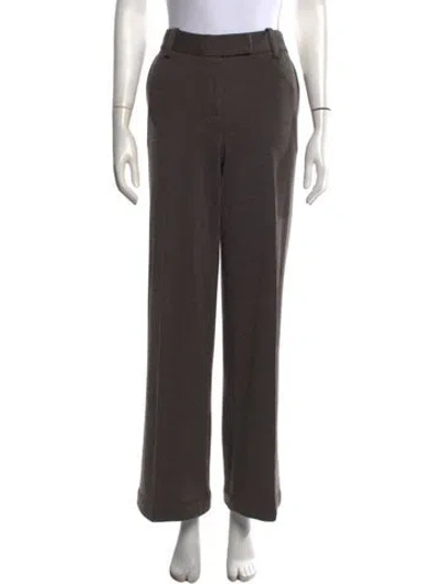 Pre-owned Tory Burch Straight Leg Pants In Brown
