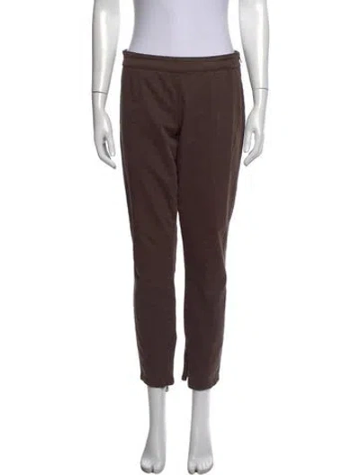 Pre-owned Tory Burch Straight Leg Pants In Brown