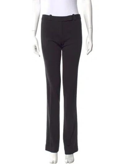 Pre-owned Tory Burch Straight Leg Pants In Gray