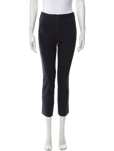 Pre-owned Tory Burch Straight Leg Pants In Gray