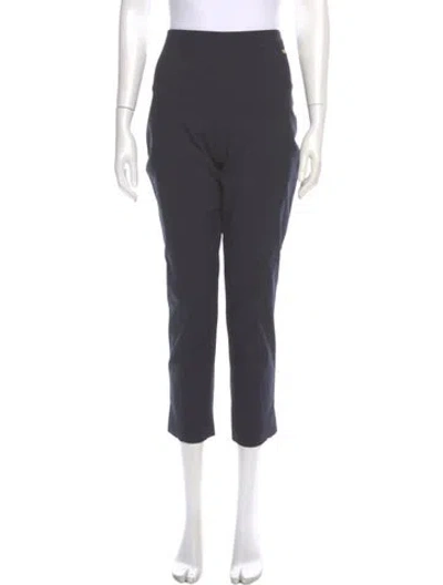 Pre-owned Tory Burch Straight Leg Pants In Gray