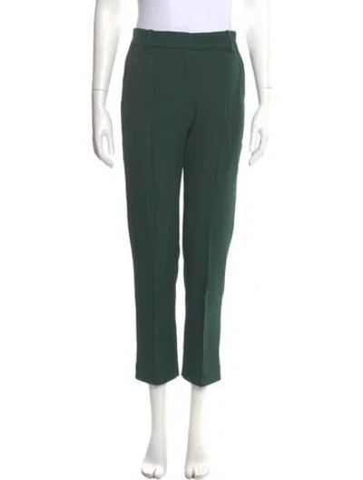 Pre-owned Tory Burch Straight Leg Pants In Green