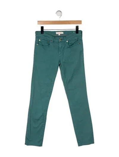 Pre-owned Tory Burch Straight Leg Pants In Green