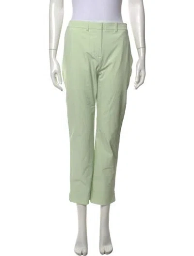 Pre-owned Tory Burch Straight Leg Pants In Green