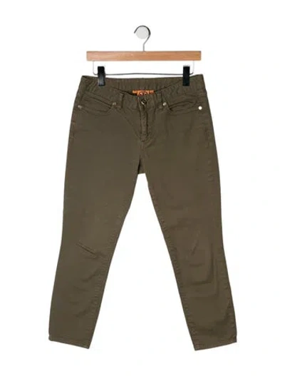 Pre-owned Tory Burch Straight Leg Pants In Green