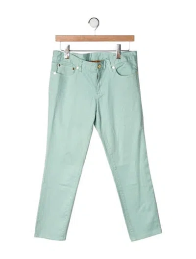 Pre-owned Tory Burch Straight Leg Pants In Green