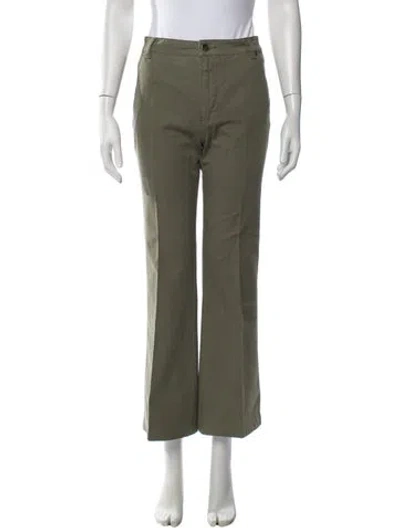 Pre-owned Tory Burch Straight Leg Pants In Green