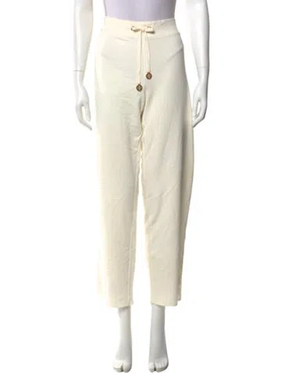 Pre-owned Tory Burch Straight Leg Pants In Neutral