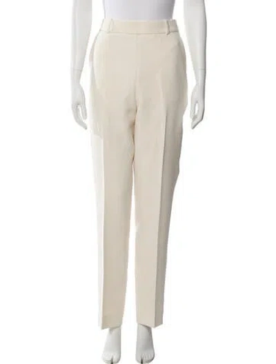 Pre-owned Tory Burch Straight Leg Pants In Neutral