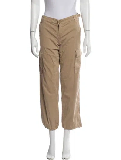 Pre-owned Tory Burch Straight Leg Pants In Neutral