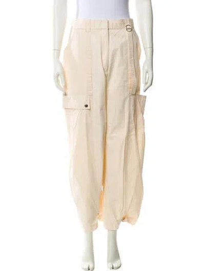 Pre-owned Tory Burch Straight Leg Pants In Neutral