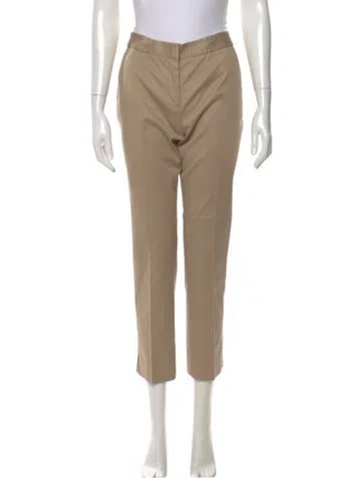 Pre-owned Tory Burch Straight Leg Pants In Neutral