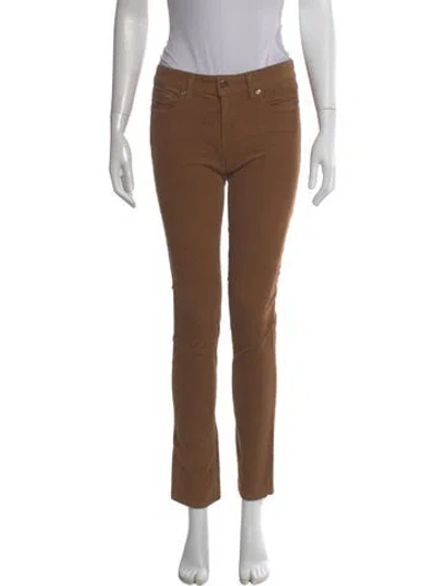 Pre-owned Tory Burch Straight Leg Pants In Neutral