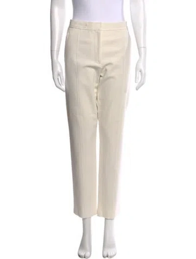 Pre-owned Tory Burch Straight Leg Pants In Neutral