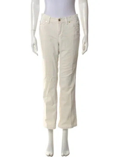 Pre-owned Tory Burch Straight Leg Pants In Neutral