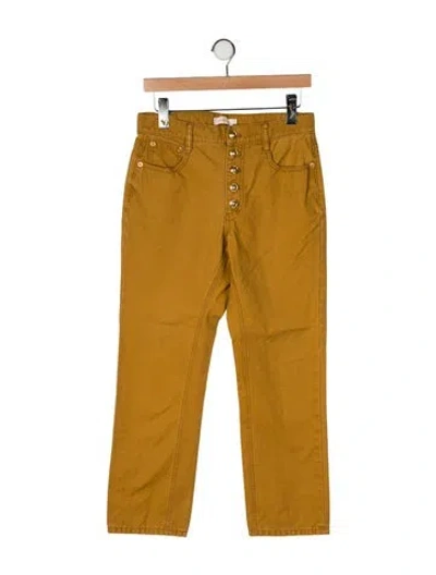 Pre-owned Tory Burch Straight Leg Pants In Neutral