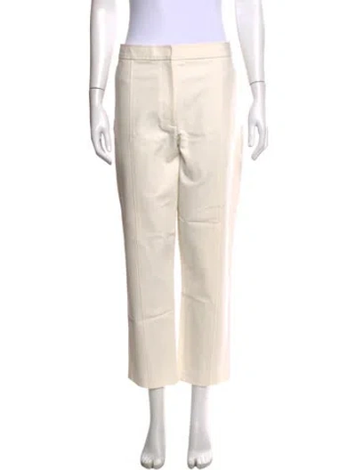 Pre-owned Tory Burch Straight Leg Pants In Neutral
