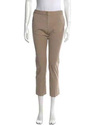 Pre-owned Tory Burch Straight Leg Pants In Neutral