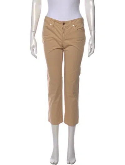 Pre-owned Tory Burch Straight Leg Pants In Neutral