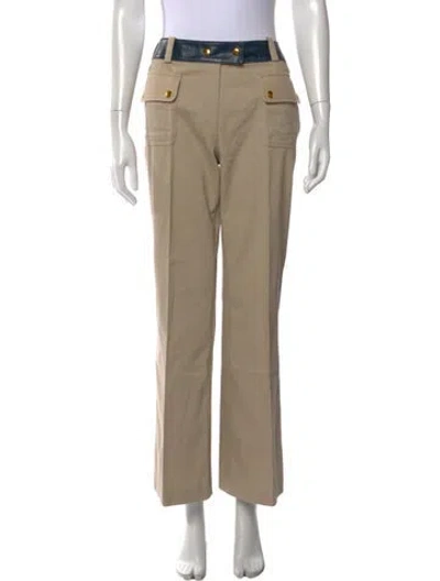 Pre-owned Tory Burch Straight Leg Pants In Neutral