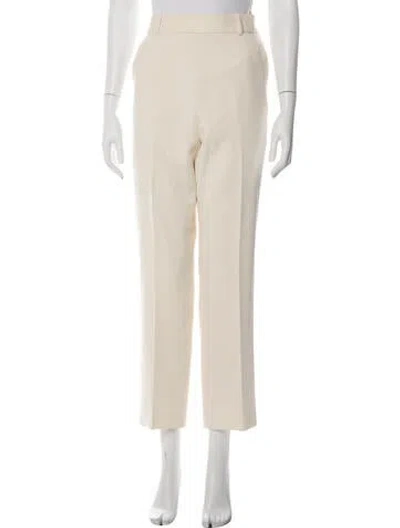Pre-owned Tory Burch Straight Leg Pants In Neutral