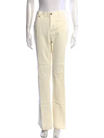 Pre-owned Tory Burch Straight Leg Pants In Neutral