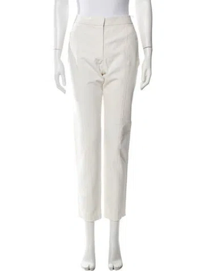 Pre-owned Tory Burch Straight Leg Pants In Neutral