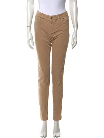 Pre-owned Tory Burch Straight Leg Pants In Neutrals