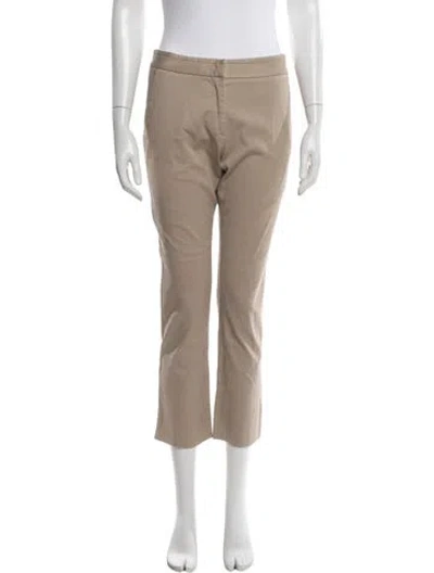 Pre-owned Tory Burch Straight Leg Pants In Neutrals